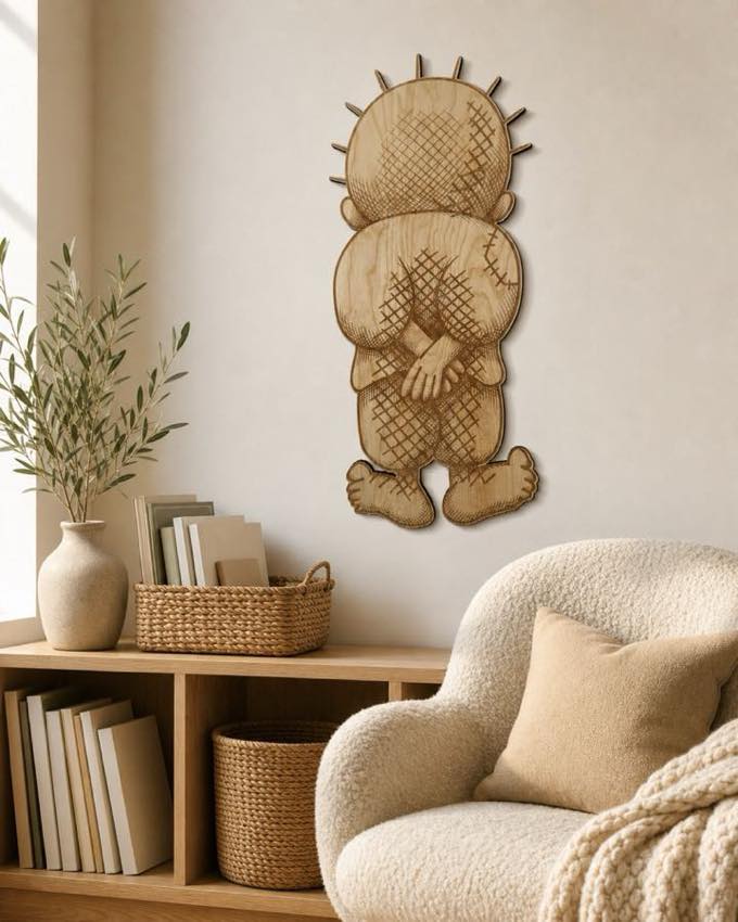 Handala Wood Wall Art - product photograph 6