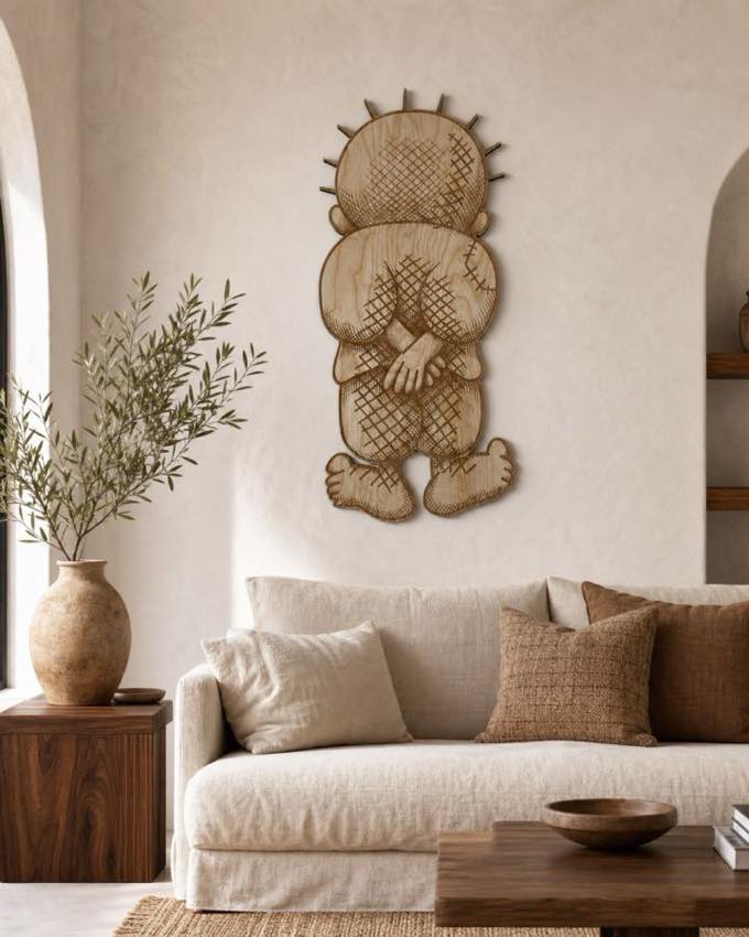 Handala Wood Wall Art - product photograph 1